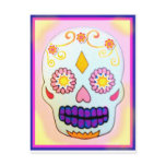SUNNY SUGAR SKULL IN BRIGHTS POSTCARDS