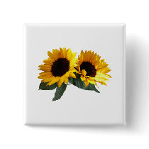 Sunny Sunflowers Pinback Buttons
