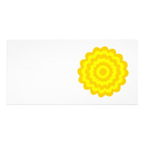 Sunny yellow flower. photo card template