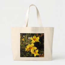 Sunny Yellow Flowers. Bidens. Canvas Bag