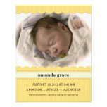 Sunny Yellow New Baby Photo Announcements