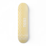 Sunny yellow pattern, squares design. custom skate board
