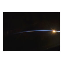 Sunrise as viewed in space art photo