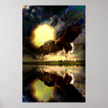 Sunrise-Eagle-Abstract-2-Ver-2 Poster