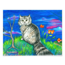 SUNRISE KITTY copyright 1999 SylviART Photo Art