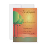 Sunrise Landscape & Trees Response Card Custom Invitation
