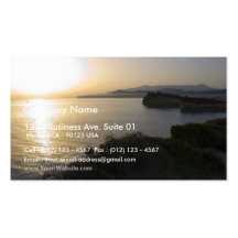 Sunrise On Corfu Island In Greece 3 Business Cards