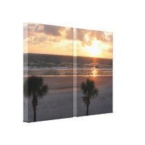 Sunrise on the Beach Wrapped Canvas