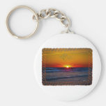 Sunrise Over Atlantic Ocean Rope Frame Keychain