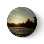 Sunrise over Mississippi river Pinback Button