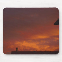 Sunrise Over Roofs Mousepad