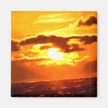 Sunrise over South Florida Magnets