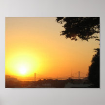 Sunrise Over The Bay Bridge Posters