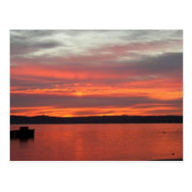 Sunrise over the Hudson . Post Card