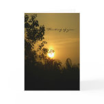 Sunrise Over Trees&Grass Silhouette Greeting Cards