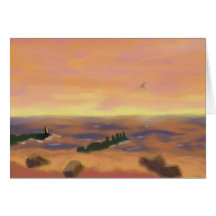 Sunrise over Water, Greeting Card