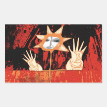 sunrise rectangle stickers