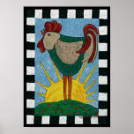 Sunrise Rooster - morning rooster print