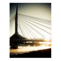 Sunrise Saint Boniface Bridge 02 Postcard
