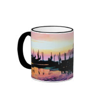 "Sunrise St. Mark's" Gondola Watercolor Mugs