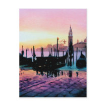 "Sunrise St. Mark's" Gondola Watercolor Post Cards
