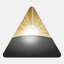 Sunrise Sunset Planet Triangle Stickers