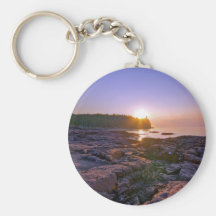 Sunrise Through Split Rock Key Chain