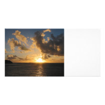 Sunrise With Clouds St. Martin Picture Card
