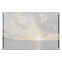 Sunrise With Clouds St. Martin Custom Stationery