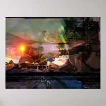 Sunset - abstract print posters