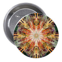 Sunset and iris collage mandala - Button