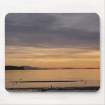Sunset and Sea Birds Mousepads