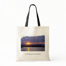 Sunset approach over Crete Harbour Canvas Bag