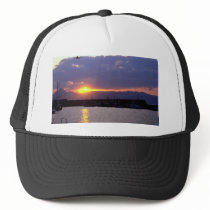 Sunset approach over Crete Harbour Hat