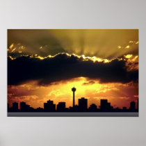 Sunset at Alberta Calgary Canada Poster