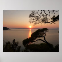Sunset at Kehria Skiathos Posters