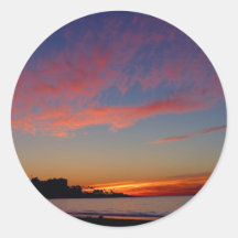 Sunset At La Jolla Shores Round Sticker