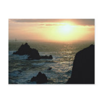 Sunset at Land's End at the Cornish Riviera Post Card