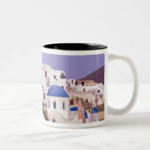 Sunset at Oil, Santorini 2 Coffee Mugs