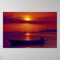 Sunset at Puerto la Cruz, Venezuela Print