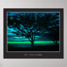 Sunset at Pu'unui Park posters, Hawaii