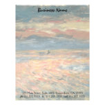 Sunset at Sea by Renoir, Vintage Impressionism Art Letterhead Design