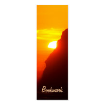 Sunset at the beach bookmark business card templates