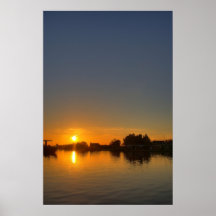 Sunset at the canal - HDR Poster