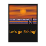 Sunset Beach - Fishing Post Cards