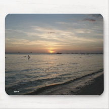 Sunset beach mouse pad