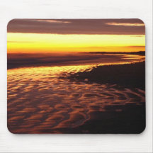 Sunset Beach Reflection by debbieophotography Mouse Pad
