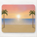 Sunset Beach Scene: Custom Mousepad