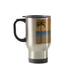 Sunset Beach Scene: Travel Mug
