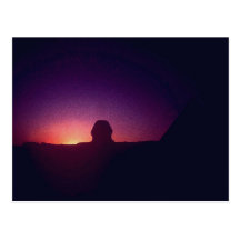 Sunset behind the Sphinx Post Card
